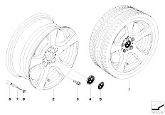 E91 323i N52 Touring / Wheels/  Bmw Light Alloy Wheel Spider Spoke 157