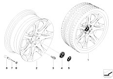E91 320i N43 Touring / Wheels/  Bmw La Wheel Star Spoke 185