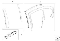 E60N 530i N53 Sedan / Vehicle Trim/  Trims Panels Door Sec Rear