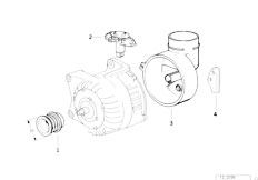 E36 325i M50 Cabrio / Engine Electrical System/  Alternator Individual Parts 80a
