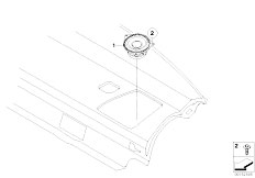 E92 325i N53 Coupe / Audio Navigation Electronic Systems/  Individual Audio Syst Rearwindow Shelf