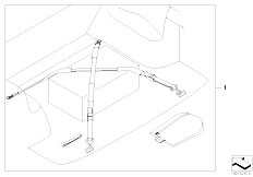 E93 325i N53 Cabrio / Vehicle Trim/  Luggage Compartment Clamping Straps