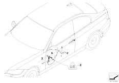 E92 325i N53 Coupe / Vehicle Electrical System/  Door Cable Harness