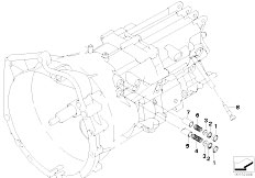 E93 325i N52N Cabrio / Manual Transmission/  Gs6 17bg Gearshift Parts