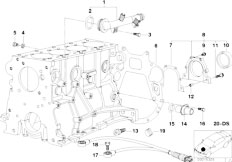 E46 316i 1.6 M43 Sedan / Engine/  Engine Block Mounting Parts