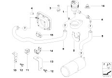 E39 540i M62 Touring / Fuel Preparation System Fuel Tank Breather Valve