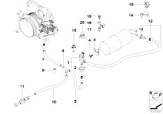 E39 540i M62 Sedan / Fuel Preparation System/  Fuel Tank Breath Valve Disturb Air Valve-2