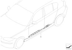 E87N 120i N43 5 doors / Vehicle Trim/  Retrofit Kit M Sill Trim