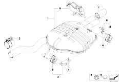 E61N 525i N52N Touring / Exhaust System/  Exhaust System Rear