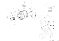E39 540iP M62 Sedan / Engine Electrical System/  Alternator Parts 140a