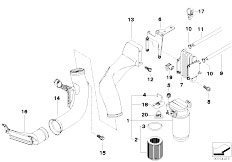 E39 530d M57 Sedan / Fuel Preparation System Fuel Filter Fuel Cooling