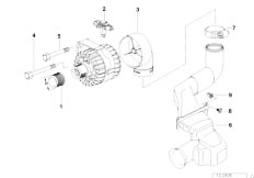 E39 520i M52 Touring / Engine Electrical System/  Alternator Individual Parts 80a