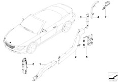 E64 650i N62N Cabrio / Vehicle Electrical System Cable Covering