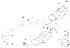 E83N X3 3.0sd M57N2 SAV / Exhaust System Rear Silencer