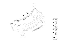 E93 M3 S65 Cabrio / Vehicle Trim/  M Rear Bumper Trim