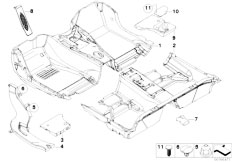 E93 325i N53 Cabrio / Vehicle Trim/  Floor Covering