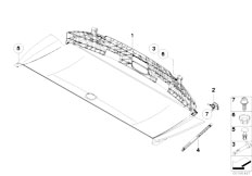 E88 135i N54 Cabrio / Sliding Roof Folding Top Folding Top Compartment