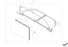 E88 135i N54 Cabrio / Sliding Roof Folding Top Wind Deflector-2