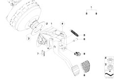 E90 M3 S65 Sedan / Pedals/  Pedal Assembly Twin Clutch Gearbox