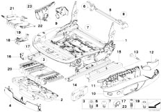E91 323i N52 Touring / Seats/  Front Seat Rail Electrical Single Parts