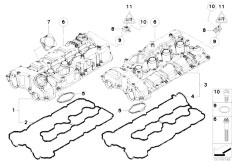 E71 X6 50iX N63 SAC / Engine/  Cylinder Head Cover