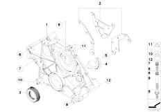 F01 750i N63 Sedan / Engine/  Lower Timing Case