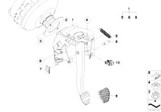 E93 M3 S65 Cabrio / Pedals/  Pedal Assembly Twin Clutch Gearbox-2