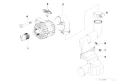 E39 528i M52 Sedan / Engine Electrical System/  Alternator Individual Parts 120a