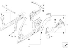 E88 135i N54 Cabrio / Bodywork/  Body Side Frame