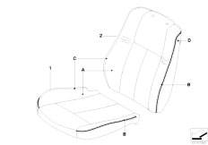 E63N 630i N52N Coupe / Individual Equipment Indi Cover Basic Seat With Inlay Welt