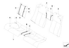 E63N 635d M57N2 Coupe / Individual Equipment/  Indi Seat With Inlay Welt Rear