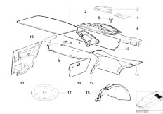 E36 325td M51 Sedan / Vehicle Trim/  Sound Insulating Rear