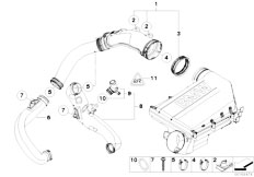 E71 X6 35iX N54 SAC / Fuel Preparation System/  Air Duct