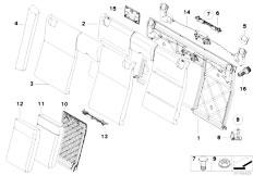 E93 M3 S65 Cabrio / Seats/  Seat Backrest Rear