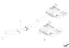 E88 135i N54 Cabrio / Exhaust System Bmw Performance Silencer System