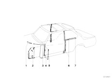 114 1600 M10 Cabrio / Bodywork/  Body Side Frame Side Member Columns