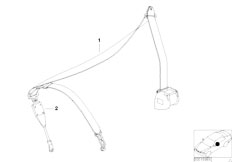 E30 325i M20 4 doors / Restraint System And Accessories/  Safety Belt Front 4 Door