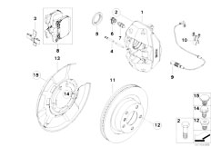 E88 135i N54 Cabrio / Brakes Bmw Performance Rear Wheel Brake