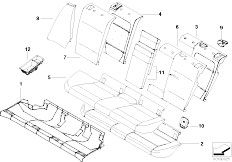 E81 116d N47 3 doors / Seats/  Through Loading Facility Seat Cover