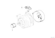 E36 318i M43 Sedan / Engine Electrical System Alternator Individual Parts 80a