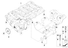 E93 320i N43 Cabrio / Engine/  Oil Pump And Compensating Shaft Unit