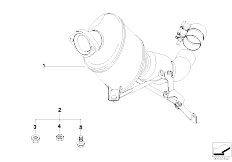 E83 X3 3.0d M57N SAV / Exhaust System Nachrustdieselpartikelfilter Ungeregelt
