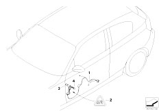 E88 118i N46N Cabrio / Vehicle Electrical System/  Door Cable Harness
