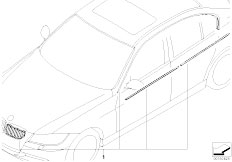 E90 320i N43 Sedan / Vehicle Trim/  Retrofit Chrome Line Exterieur