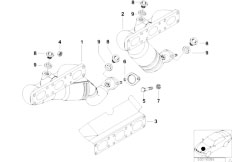 E39 523i M52 Touring / Engine/  Exhaust Manifold With Catalyst