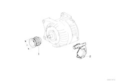 E36 318is M44 Coupe / Engine Electrical System/  Alternator Individual Parts 80a