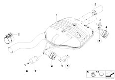 E61N 523i N53 Touring / Exhaust System/  Exhaust System Rear