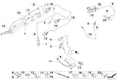 E63N 630i N53 Coupe / Exhaust System/  Lambda Probe Fixings