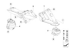 E61N 530xi N52N Touring / Engine And Transmission Suspension/  Engine Suspension