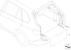 E90 325xi N52 Sedan / Vehicle Trim/  Protective Mat Loading Sill